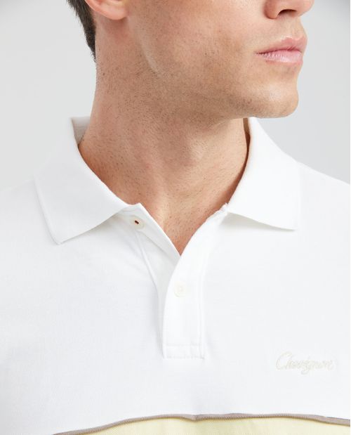 Camiseta Polo Slim Fit con Bloques de Color para Hombre