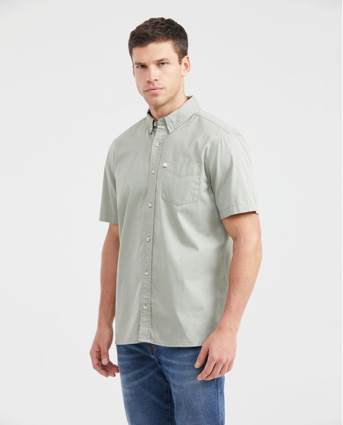 Camisa Classic Fit Manga Corta en Algodón para Hombre