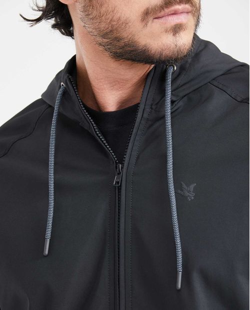 Chaqueta Tipo Rompevientos con Capucha para Hombre