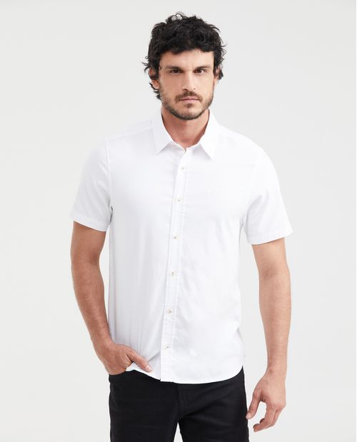 Camisa Slim Fit Manga Corta para Hombre