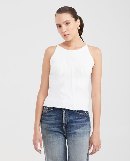 Top Tejido con Cuello Halter para Mujer
