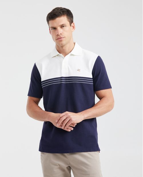 Polo Masculino de Algodón-Elastano