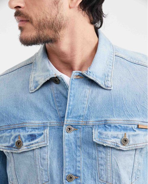 Chaqueta en Denim Azul Claro para Hombre