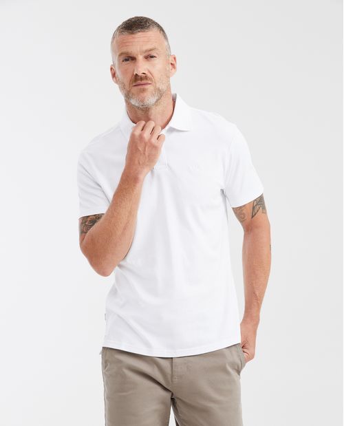 Camiseta Polo Slim Fit Manga con Ruedo Tradicional para Hombre