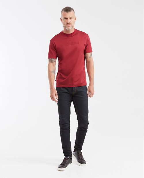 Camiseta Slim Fit Cuello Redondo con Estampado para Hombre