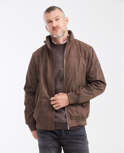 Chaqueta Bomber con Capucha Oculta para Hombre