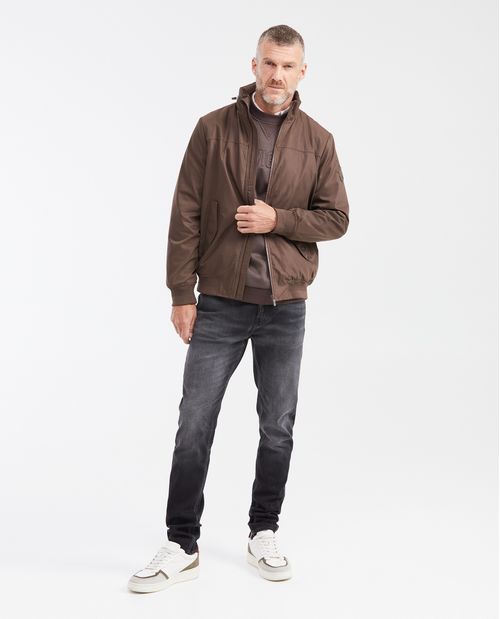 Chaqueta Bomber con Capucha Oculta para Hombre