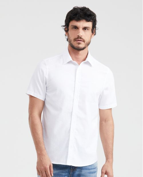 Camisa Manga Corta 100% Algodón Masculina