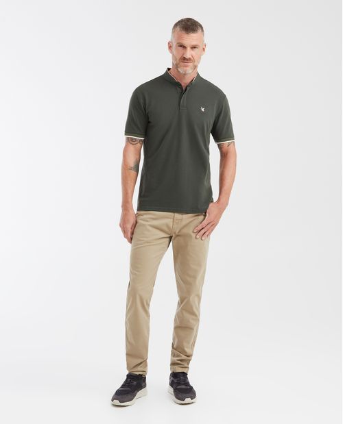 Camiseta Polo Slim Fit Cuello Nerú para Hombre