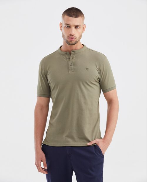 Camiseta Polo Slim Fit Cuello Nerú para Hombre