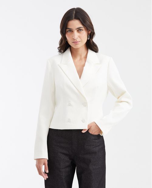 Blazer con Textura Corrugada para Mujer