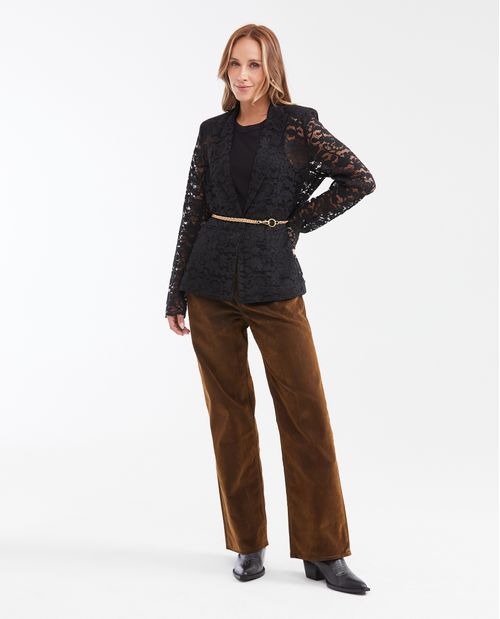 Chaqueta Blazer Algodón-Poliamida Mujer