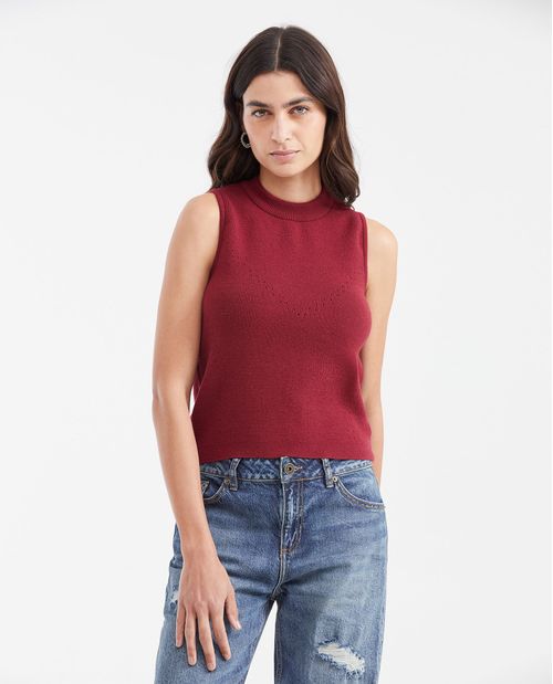 Buzo Sin Mangas de Viscosa para Mujer