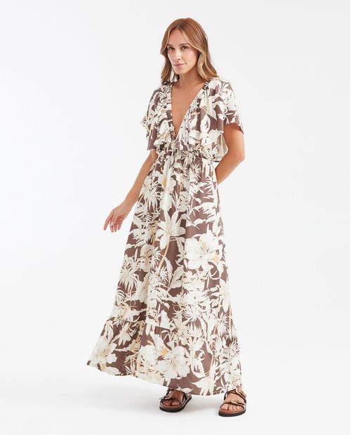 Vestido Femenino Manga Sisa en 100% Viscosa