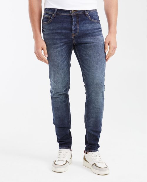 Jean Súper Slim Fit Tiro Bajo Bota Super Slim Azul Ultra Oscuro para Hombre