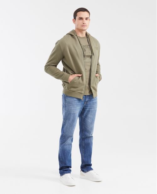 Buzo abierto con Capucha y Estampados para Hombre