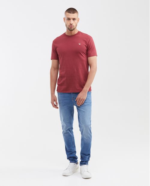 Camiseta Básica Slim fit Cuello Redondo en Algodón para Hombre
