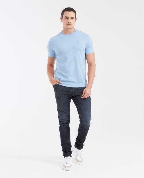 Camiseta Básica Slim fit Cuello Redondo en Algodón para Hombre