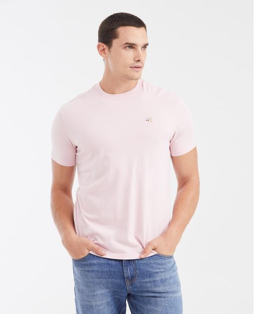 Camiseta Básica Slim fit Cuello Redondo en Algodón para Hombre