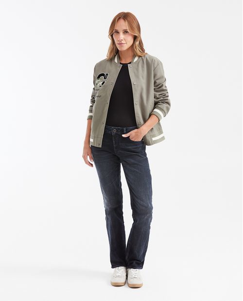 Chaqueta Bomber de Algodón para Mujer