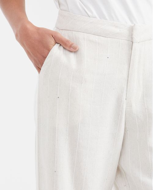 Women's Pants Palazzo Viscosa-Lino Blend