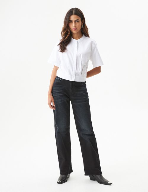 Camisa Cropped Para Mujer
