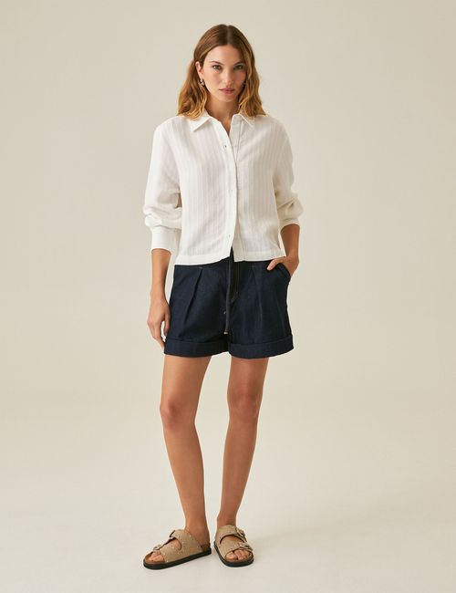 Camisa Silueta Recta Para Mujer