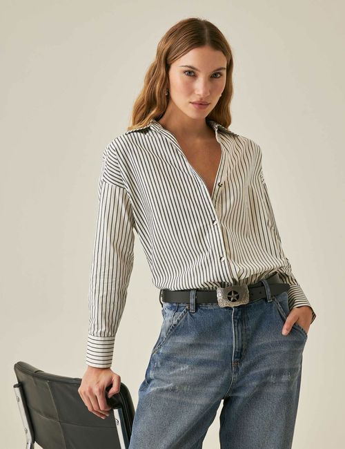 Camisa De Rayas Para Mujer