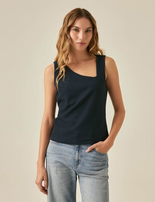Camiseta Top Texturizado Para Mujer