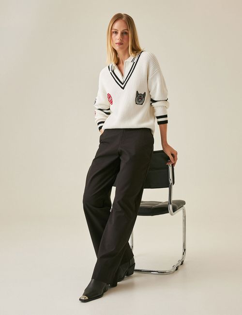 Pantalon Wide Leg Para Mujer