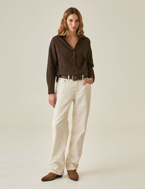 Camisa Silueta Recta Para Mujer