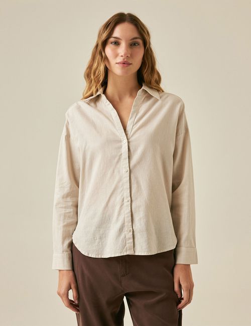 Camisa Silueta Recta Para Mujer