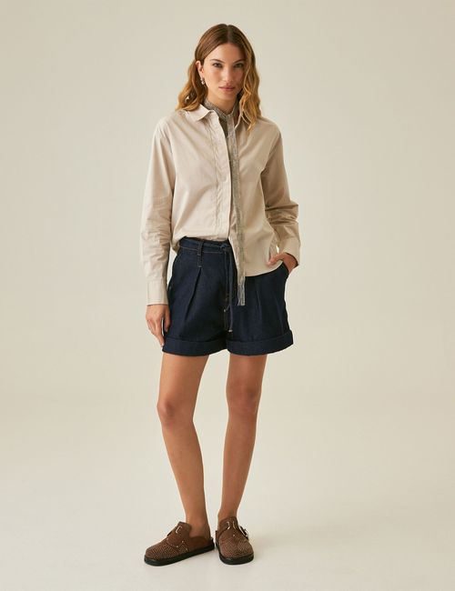Camisa Silueta Recta Para Mujer