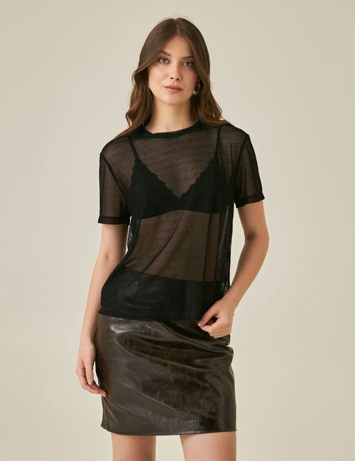 Camiseta Silueta Recta Para Mujer