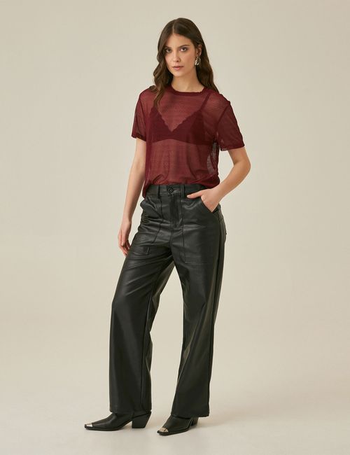 Camiseta Silueta Recta Para Mujer