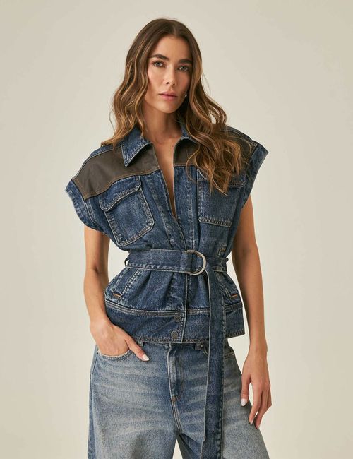 Chaqueta Denim Para Mujer