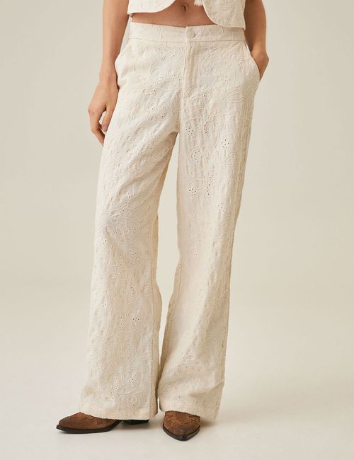 Pantalon Silueta Recta Para Mujer