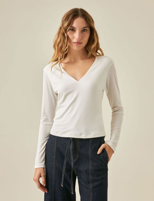 Camiseta Manga Larga Para Mujer