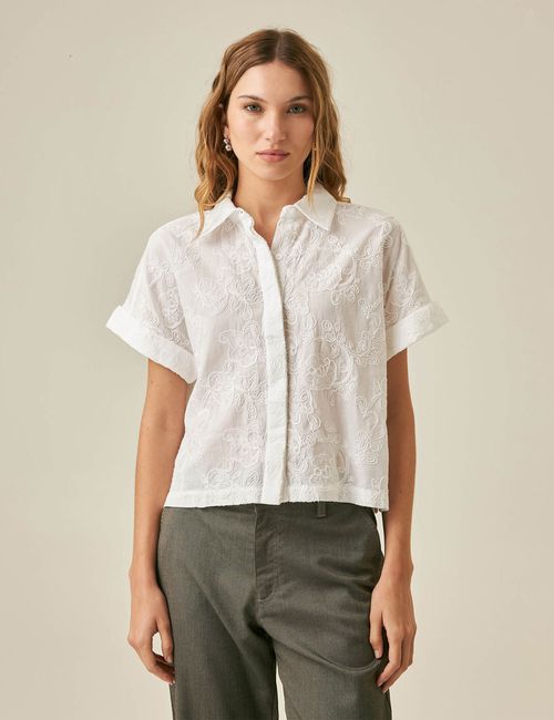 Camisa Manga Corta Para Mujer
