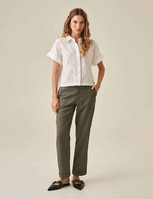 Camisa Manga Corta Para Mujer