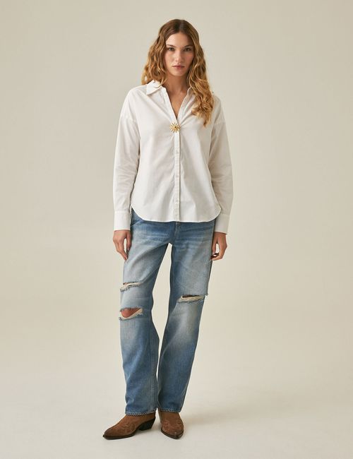 Camisa Silueta Ancha Para Mujer