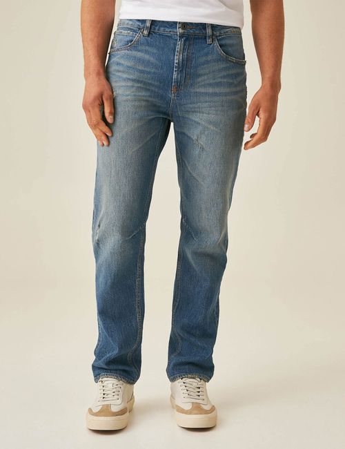 Jean Straight Fit Para Hombre