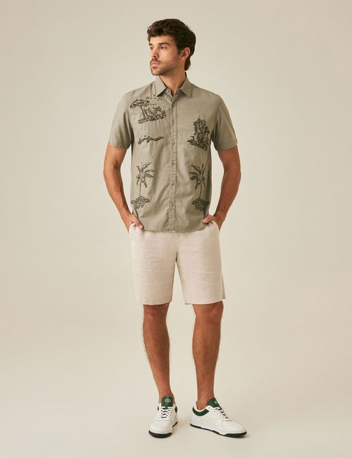 Camisa Manga Corta Para Hombre
