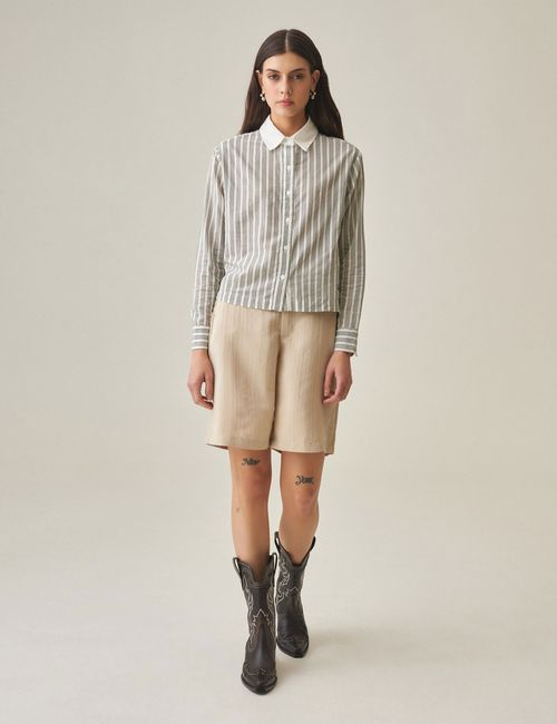 Camisa De Rayas Para Mujer
