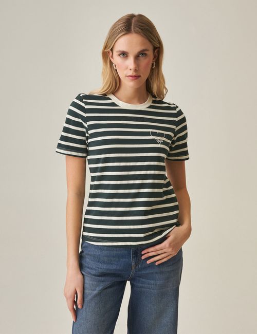 Camiseta De Rayas Para Mujer