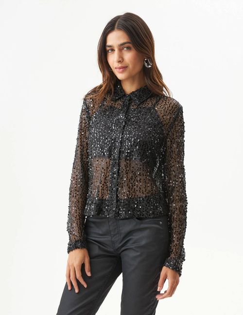 Camisa Manga Larga Para Mujer