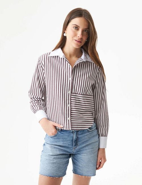 Camisa Cropped Para Mujer