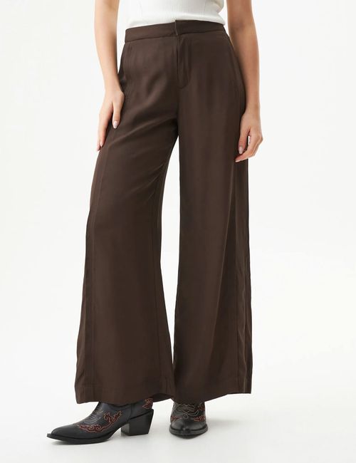 Pantalon Tiro Alto Relaxed Fit Para Mujer