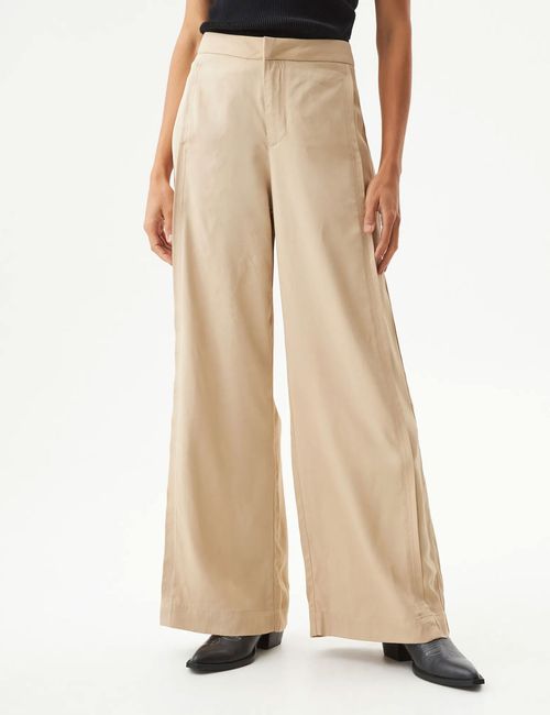 Pantalon Tiro Alto Relaxed Fit Para Mujer