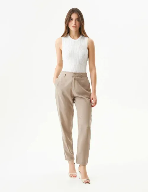 Pantalon Silueta Recta Para Mujer